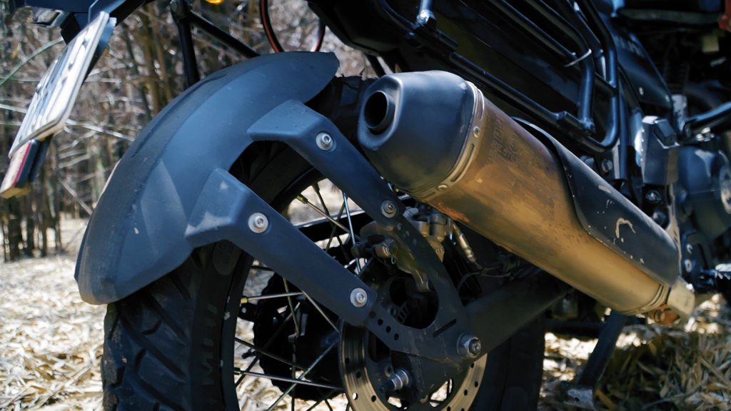himalayan tyre hugger - must have accessories on Himalayan